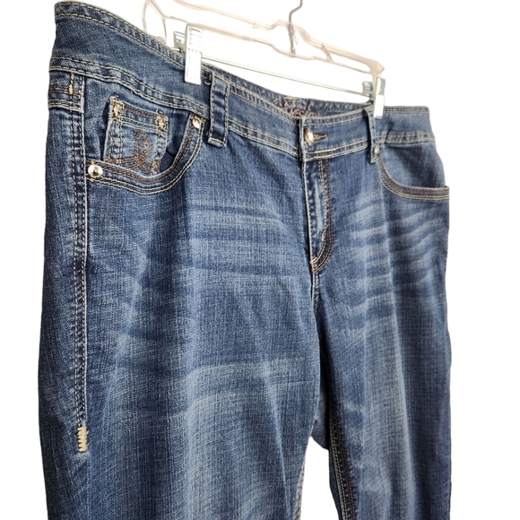 Melissa McCarthy Seven7 Straight Demin Blue Jeans Women's Size 20 - Picture 2 of 13